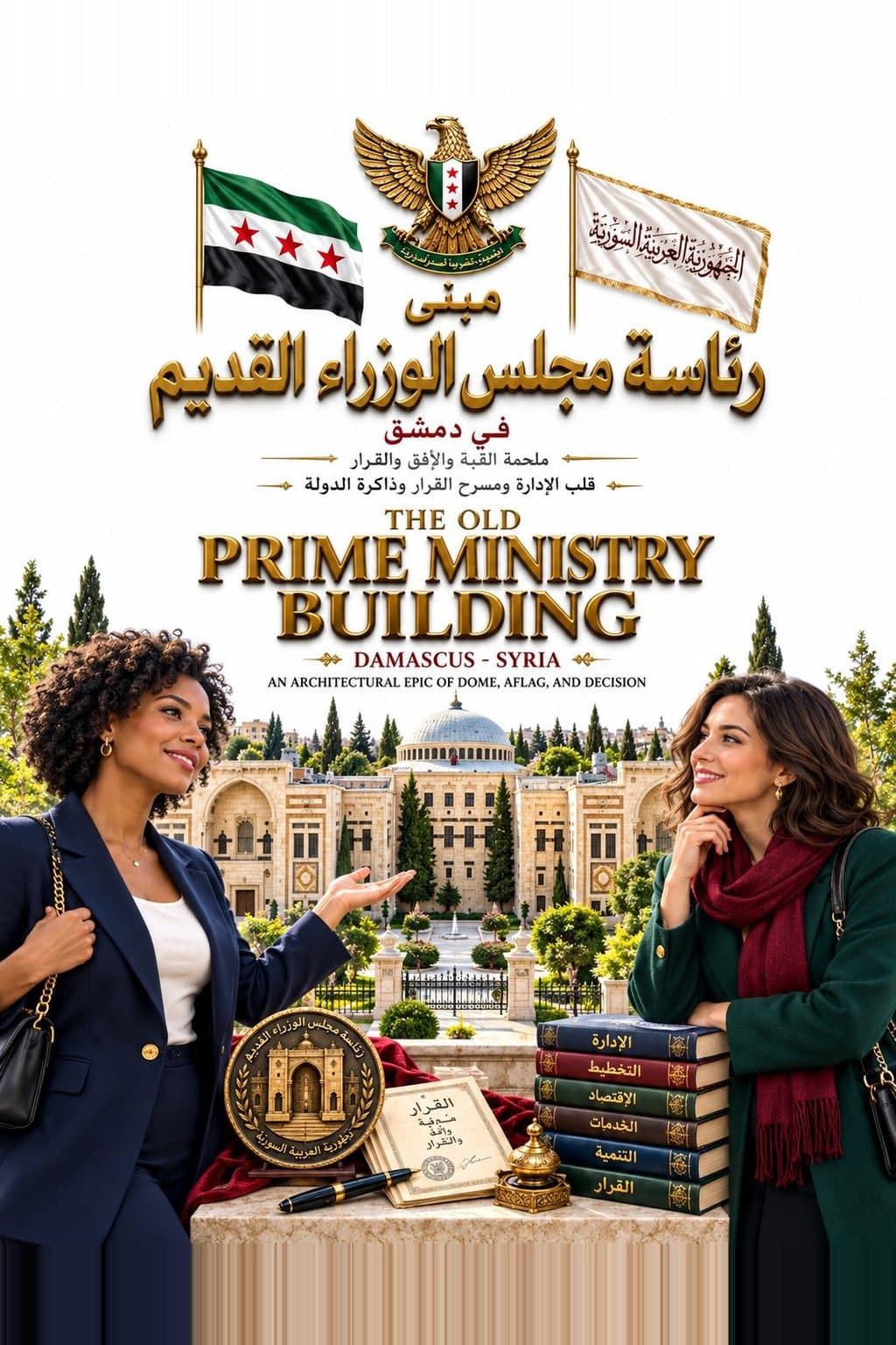 مبنى رئاسة مجلس الوزراء القديم في دمشق: ملحمة القبة والأبلق والقرار
