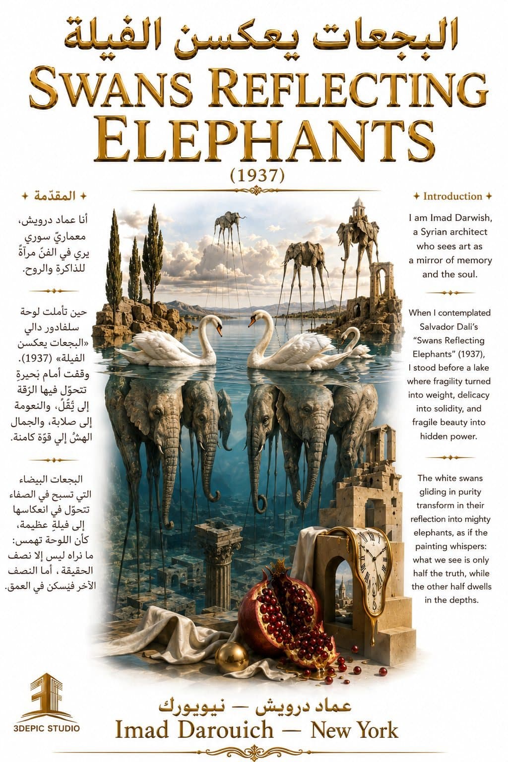 Swans Reflecting Elephants