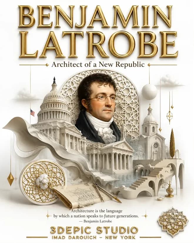 Cover image for Imad's prose poem on Benjamin Henry Latrobe, architect of the United States Capitol