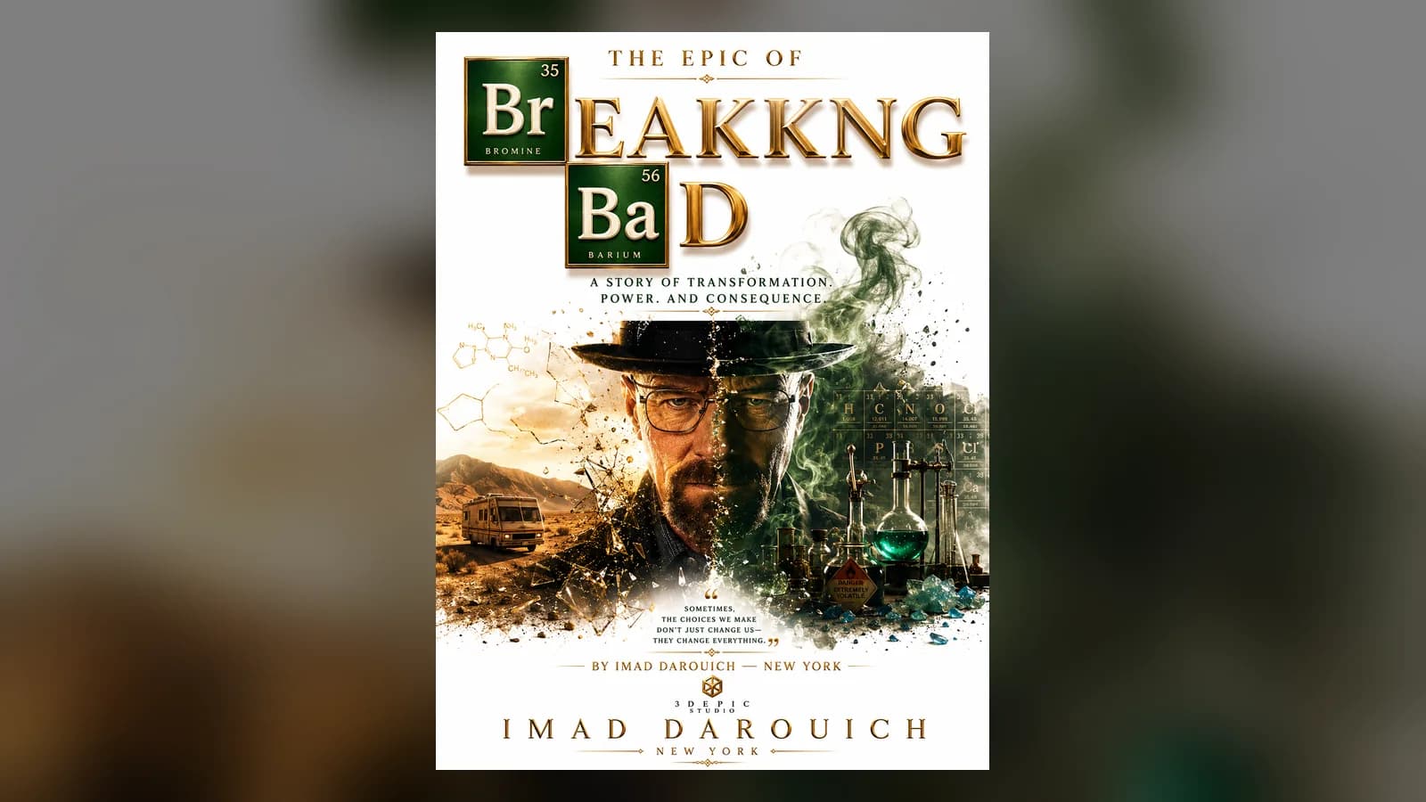 A man standing alone inside the walls he built, the image behind this Breaking Bad poem