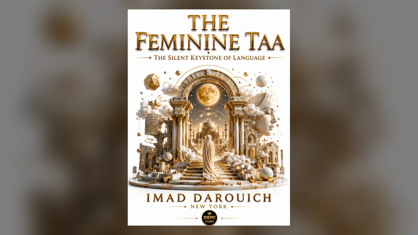 The Arabic letter taa marbuta set in a stone arch like a keystone, illustrating the feminine taa in Arabic