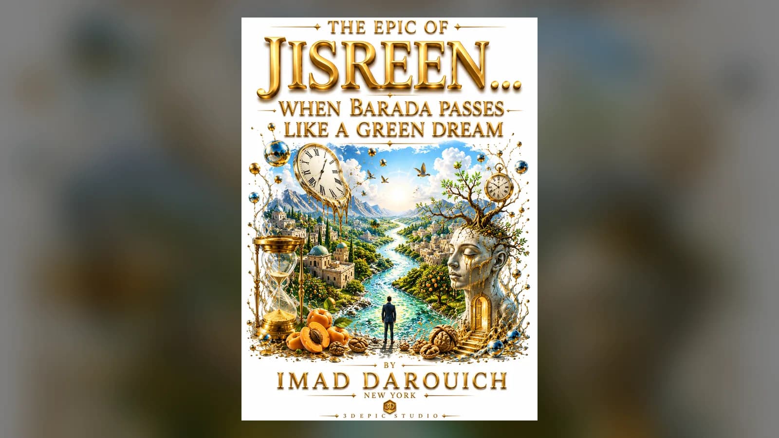 A narrowing river between orchards, the image behind this poem about Jisreen and the Barada River