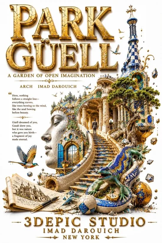 Cover image for Imad's Park Güell poem on Gaudí's garden in Barcelona