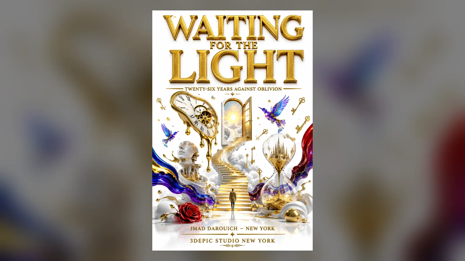 A dusty room with a clock without hands, the image behind this poem about waiting for justice